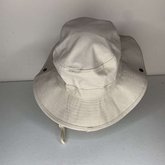 NWT Shade Shack Panama City Beach Tan Bucket Hat with Chin Strap - Picture 3 of 7